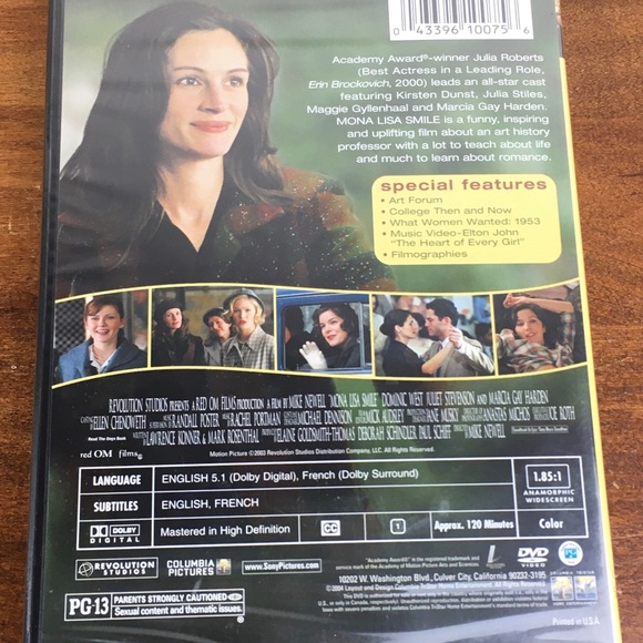 Mona Lisa Smile (DVD, 2004) Brand New And Sealed With Few Scratches - Picture 2 of 3
